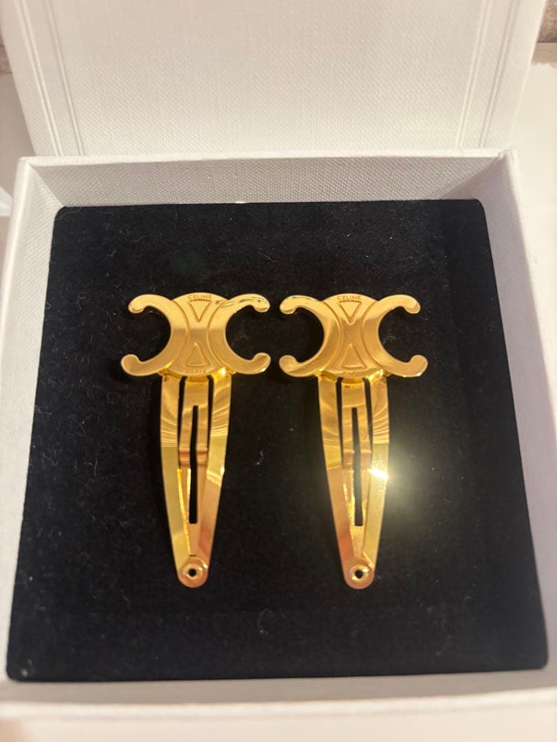 新品✨CELINE スナップ ヘアクリップ ゴールドフィニッシュ セリーヌ