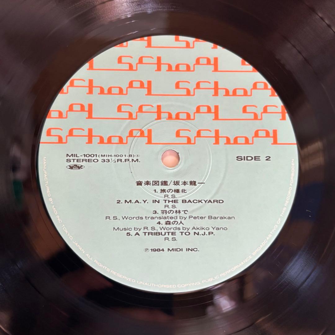 初回盤　坂本龍一 音楽図鑑 1984年 レコード LP 7インチ付き　R