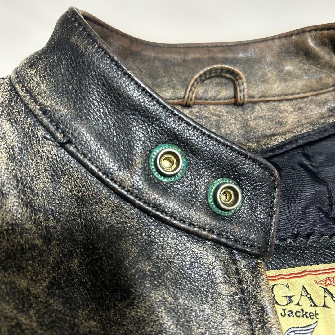 MORGAN モーターサイクル レザー シングルライダースジャケット　36