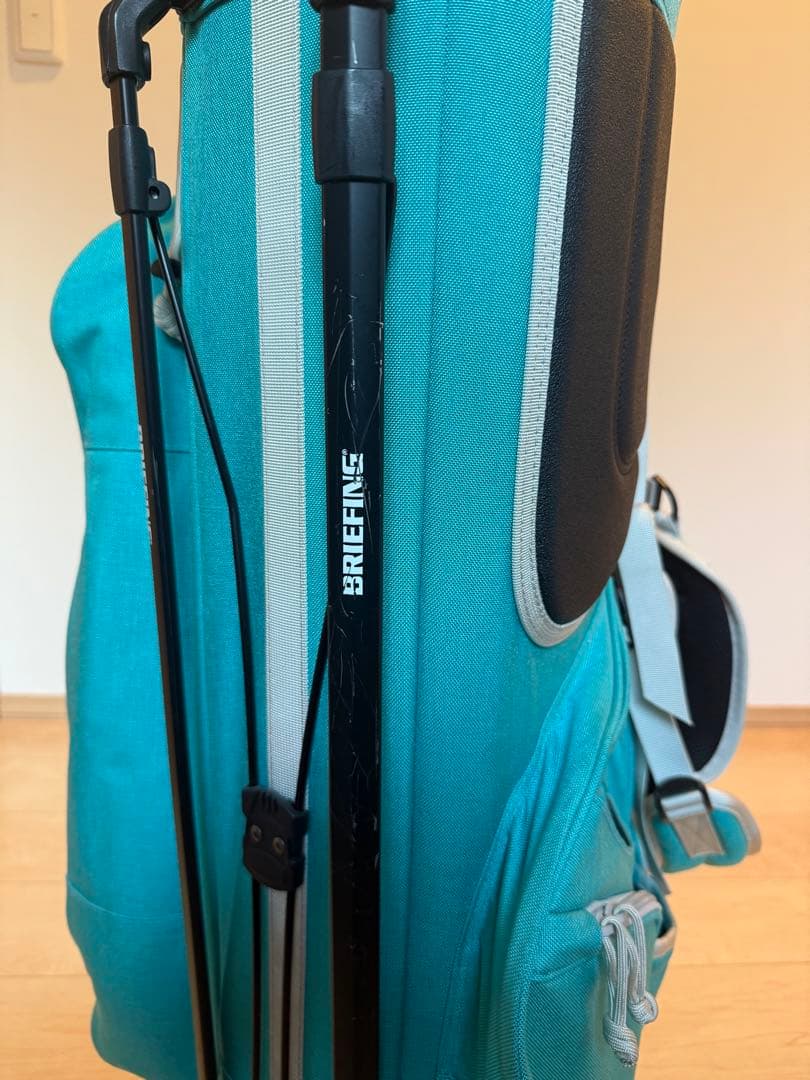 BRIEFING限定ミントブルーキャディバッグ神戸ミントスタンド ヘッドカバー付