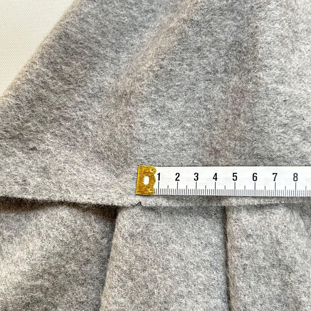 極美品　グレース　フード付　フォックスファートリミングカシミヤストール　大判