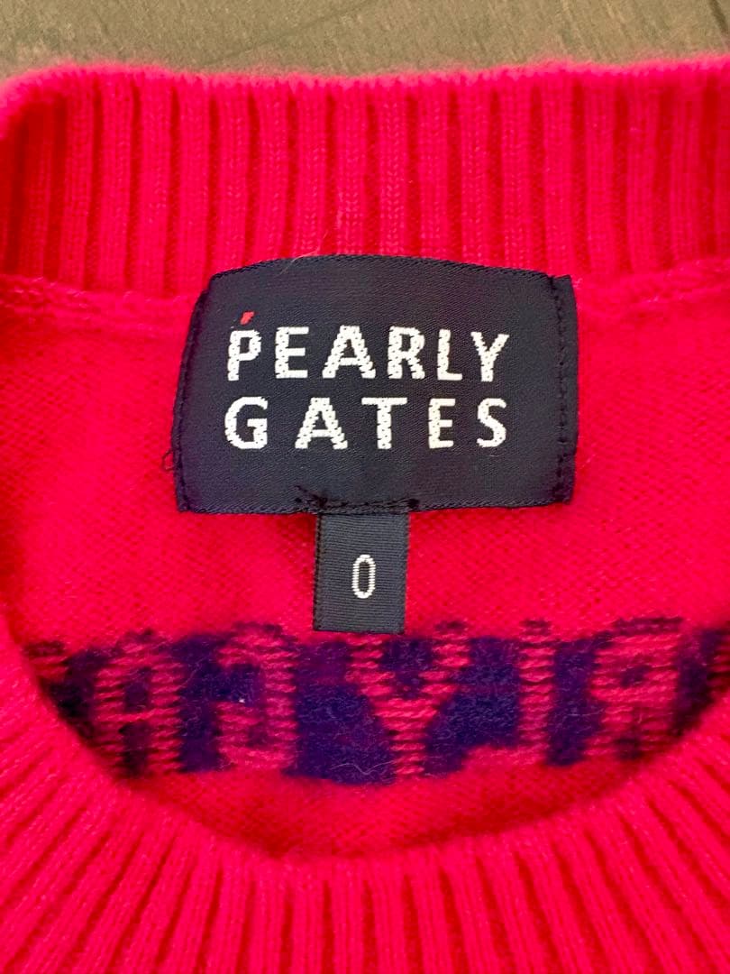 美品！パーリーゲイツ レディース カシミアニット Sサイズ0 ピンク セーター