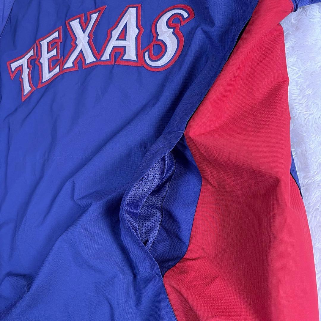 MLBテキサスレンジャース半袖ナイロンジャケットXL〜XXL相当Majestic