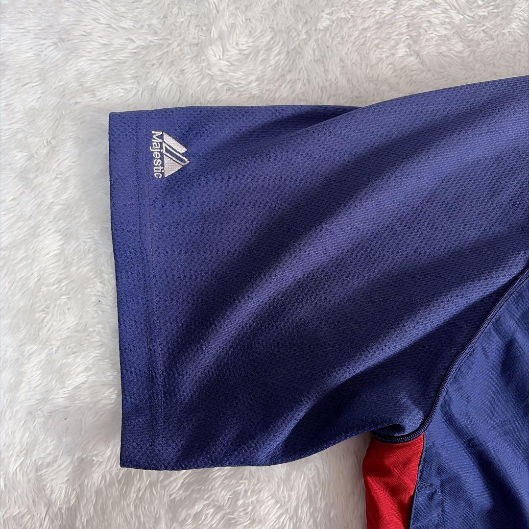 MLBテキサスレンジャース半袖ナイロンジャケットXL〜XXL相当Majestic