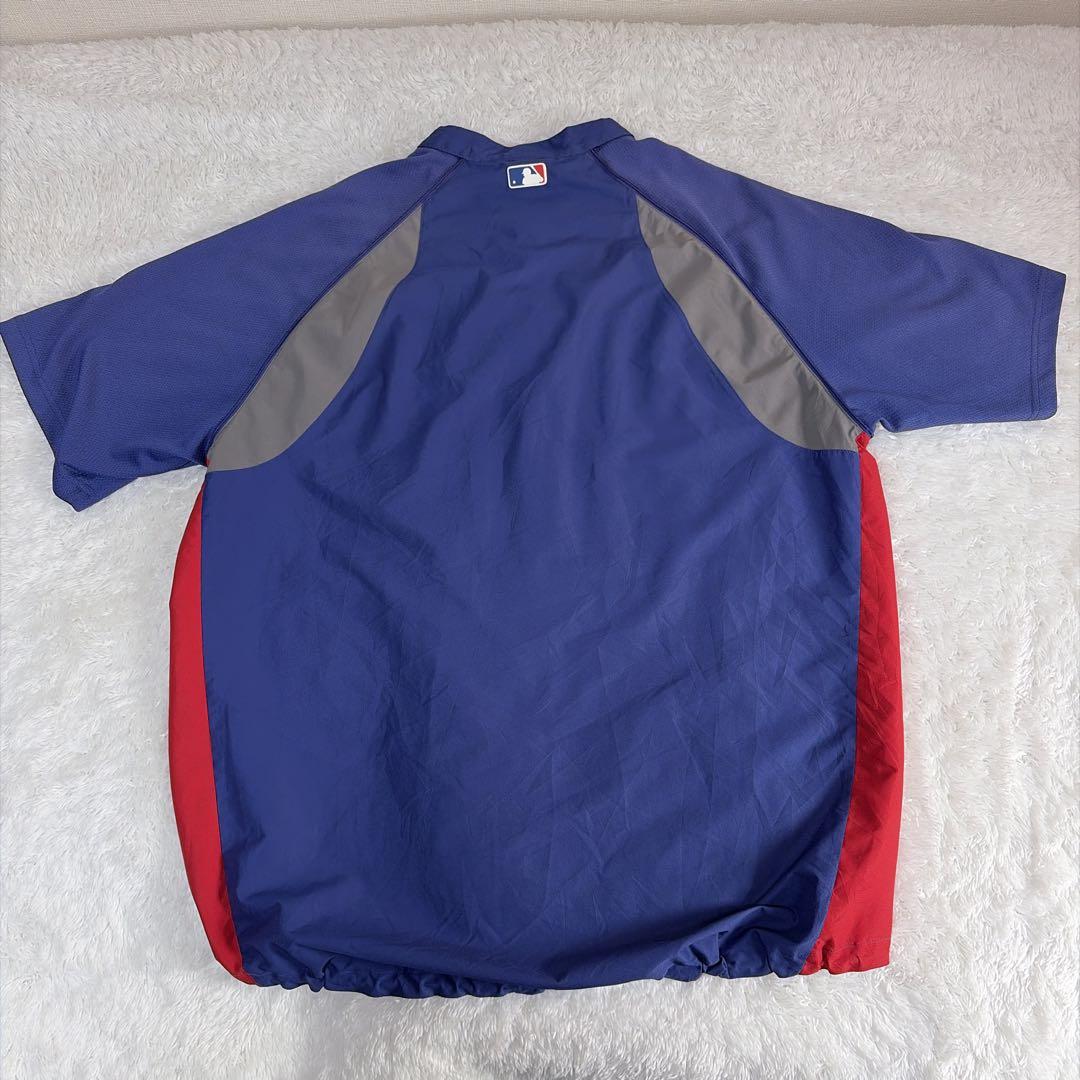 MLBテキサスレンジャース半袖ナイロンジャケットXL〜XXL相当Majestic