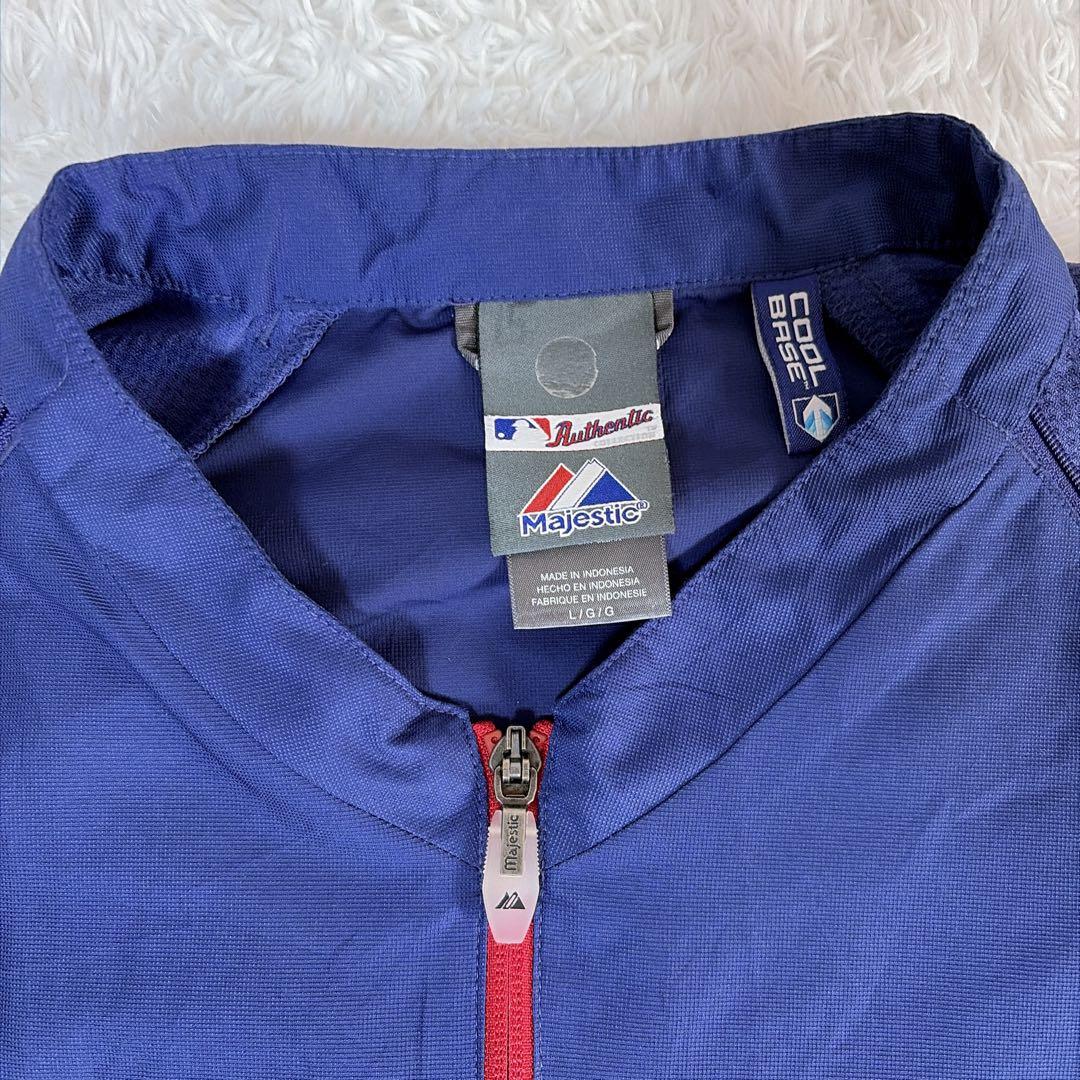 MLBテキサスレンジャース半袖ナイロンジャケットXL〜XXL相当Majestic