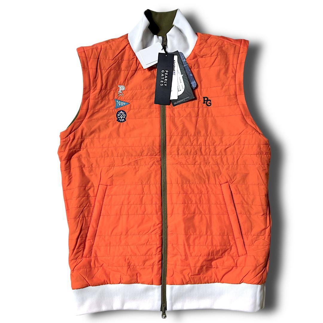 カーキ パーリーゲイツ 定5.7万 リバーシブル 4wayジャケット ベスト