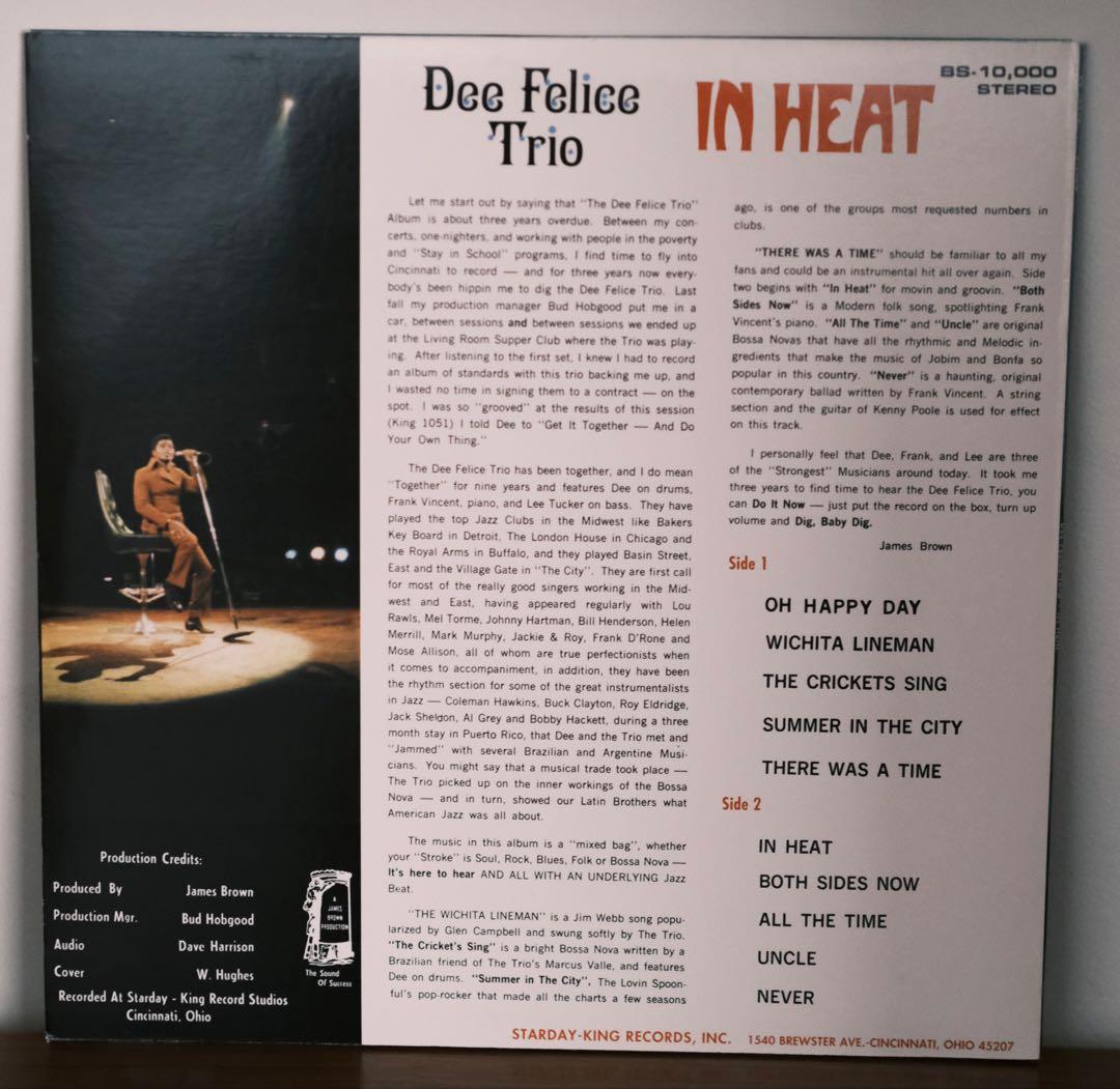 Dee Felice Trio / IN HEAT レコード