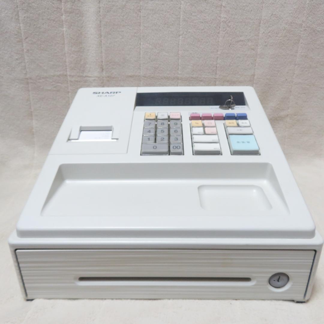 動作良好　SHARP XE-A107 レジスター　ロール紙　５個付き