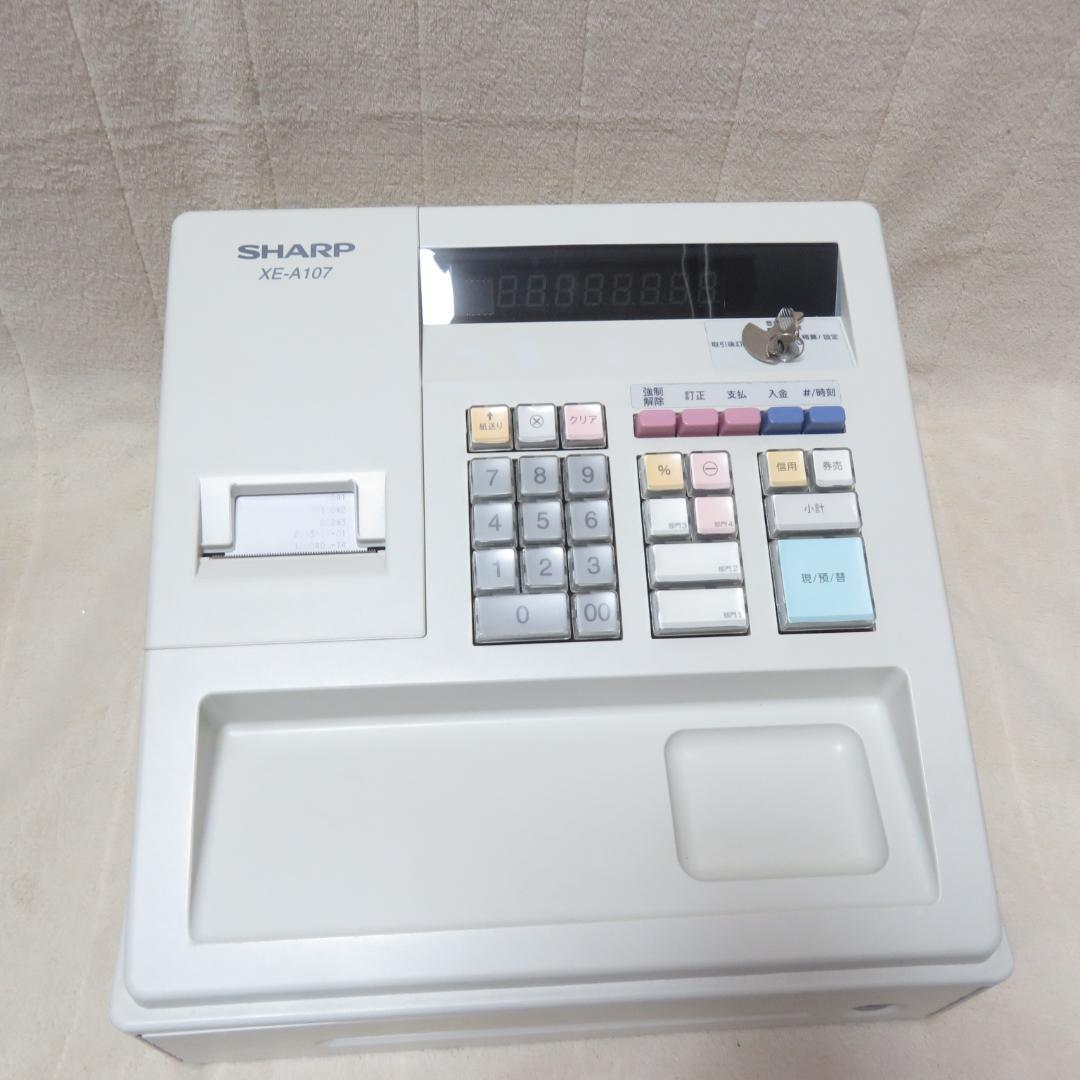 動作良好　SHARP XE-A107 レジスター　ロール紙　５個付き