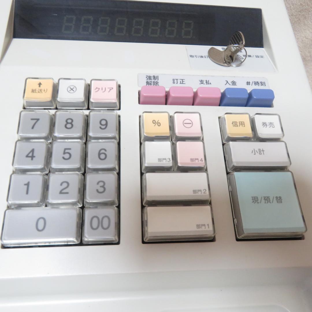 動作良好　SHARP XE-A107 レジスター　ロール紙　５個付き