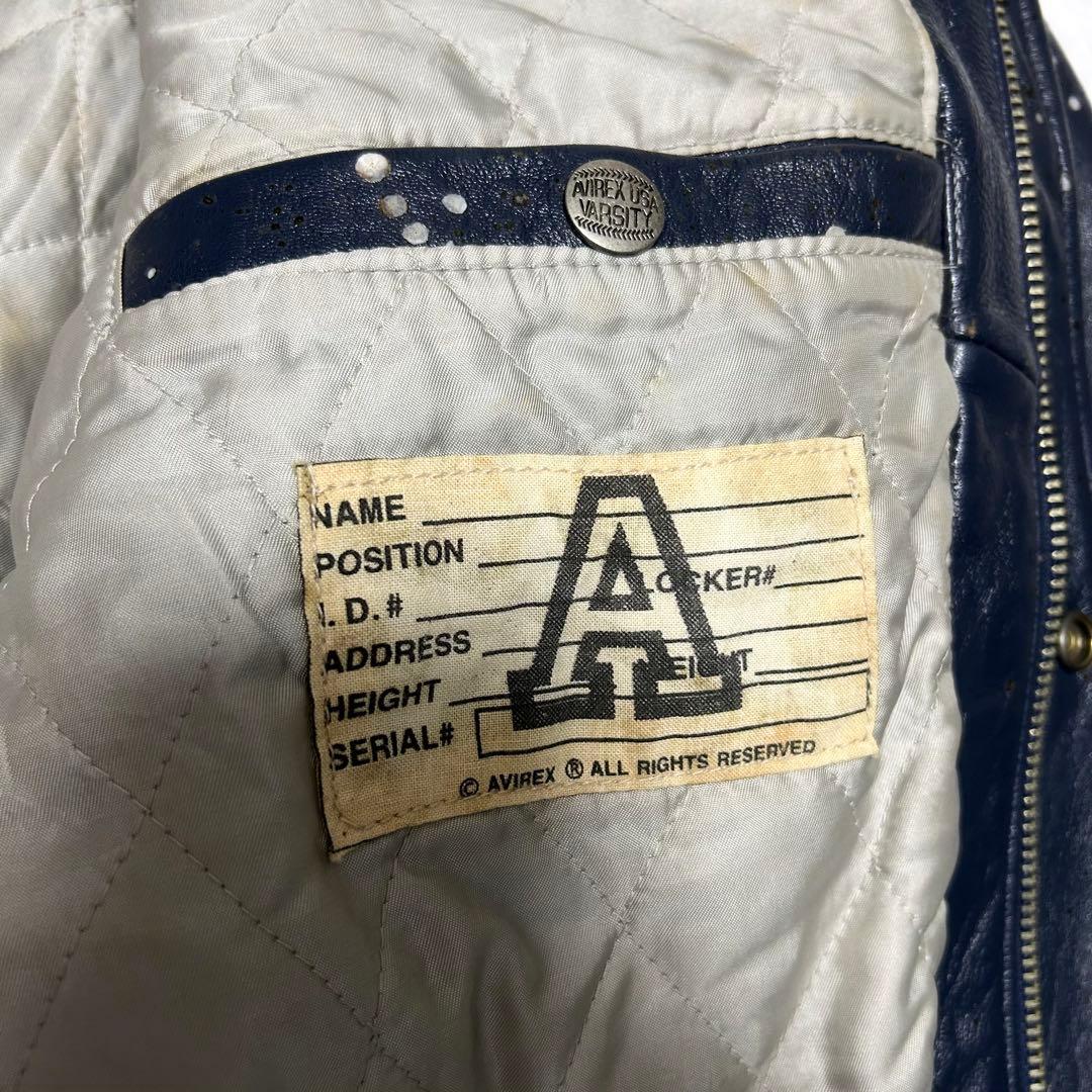 AVIREX アヴィレックス オールレザー バーシティ ジャケット XL