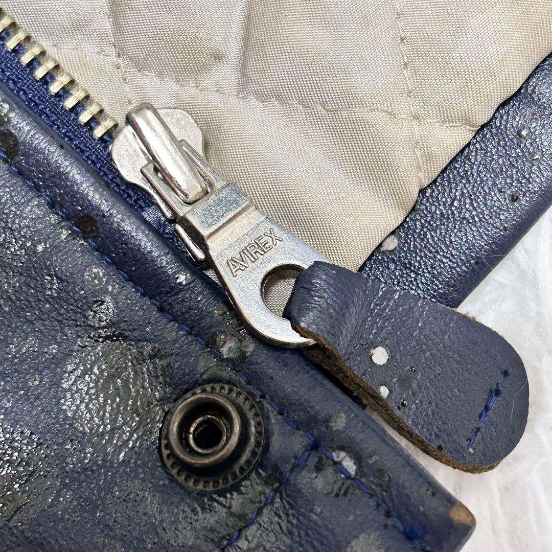 AVIREX アヴィレックス オールレザー バーシティ ジャケット XL