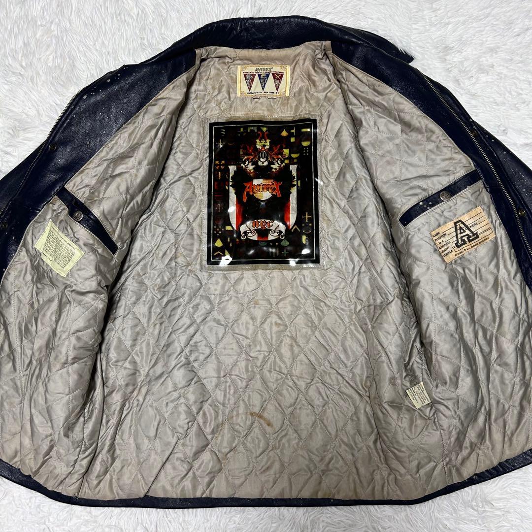 AVIREX アヴィレックス オールレザー バーシティ ジャケット XL