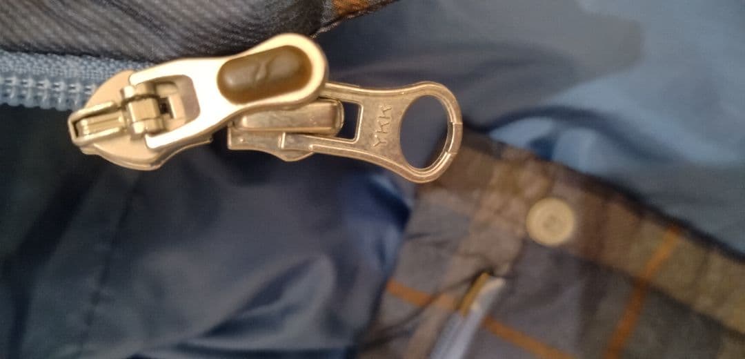 プーマ チェック柄 ダウンジャケット　ベスト　ブルー　プーマゴルフ puma