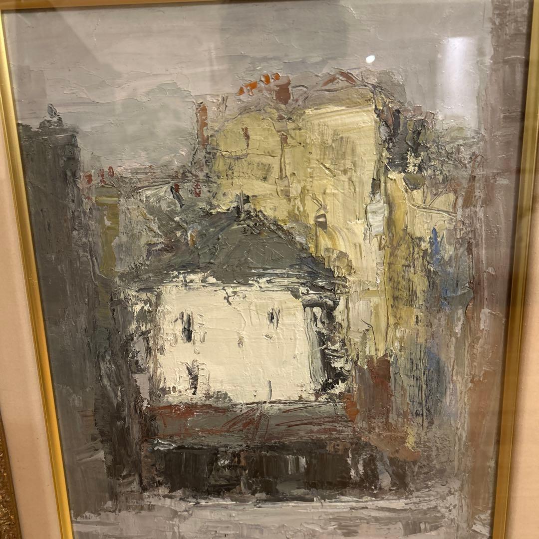 専用白井永雄　絵画　宇都宮市出身　パリ　クリニャンクール　油彩画 直筆サイン