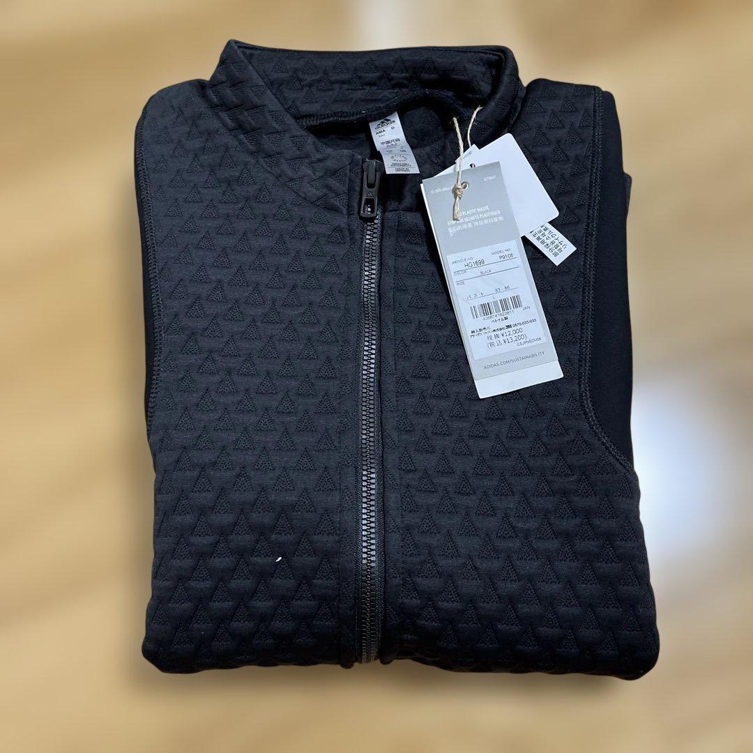 アディダスゴルフ　レディース　長袖　フルジップジャケット　裏起毛　L 新黒