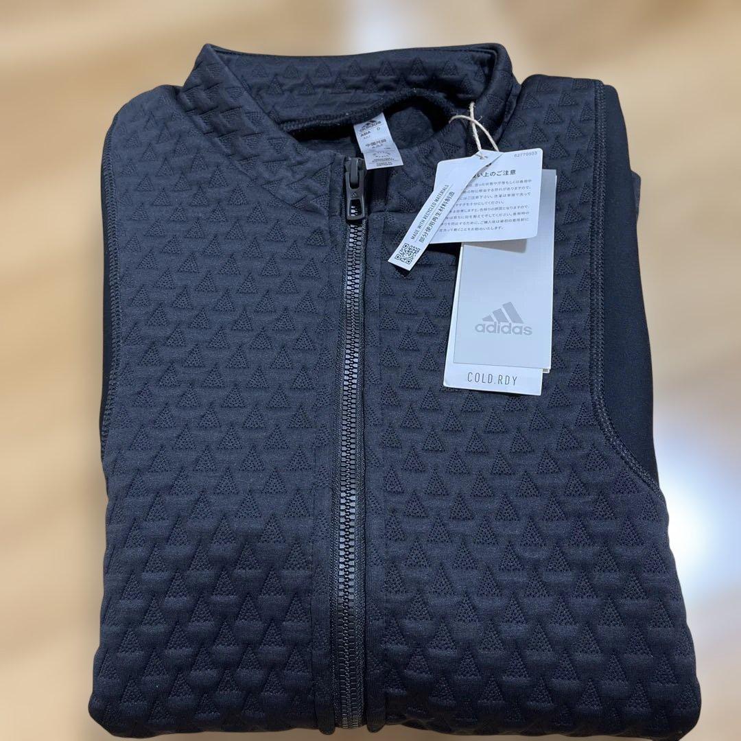 アディダスゴルフ　レディース　長袖　フルジップジャケット　裏起毛　L 新黒