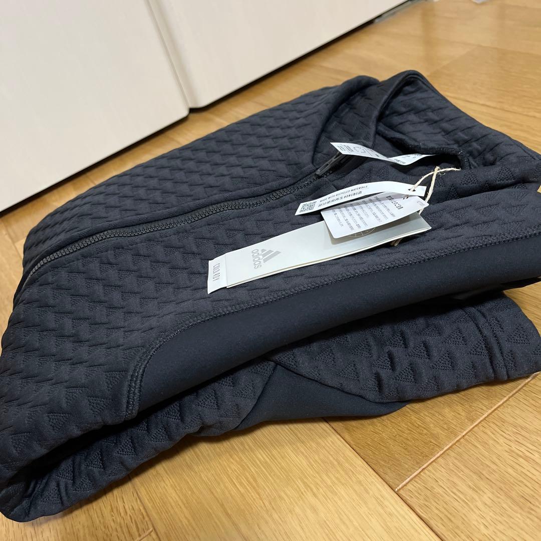 アディダスゴルフ　レディース　長袖　フルジップジャケット　裏起毛　L 新黒