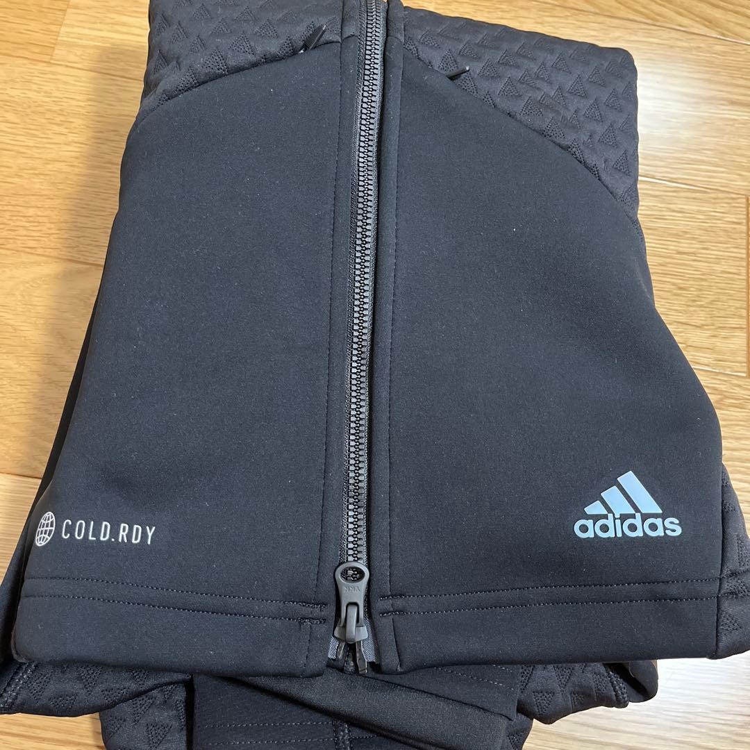 アディダスゴルフ　レディース　長袖　フルジップジャケット　裏起毛　L 新黒