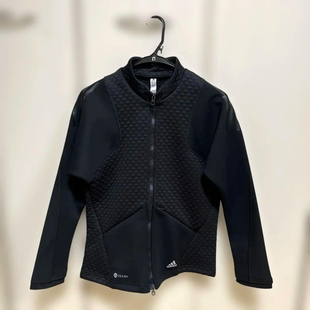 アディダスゴルフ　レディース　長袖　フルジップジャケット　裏起毛　L 新黒