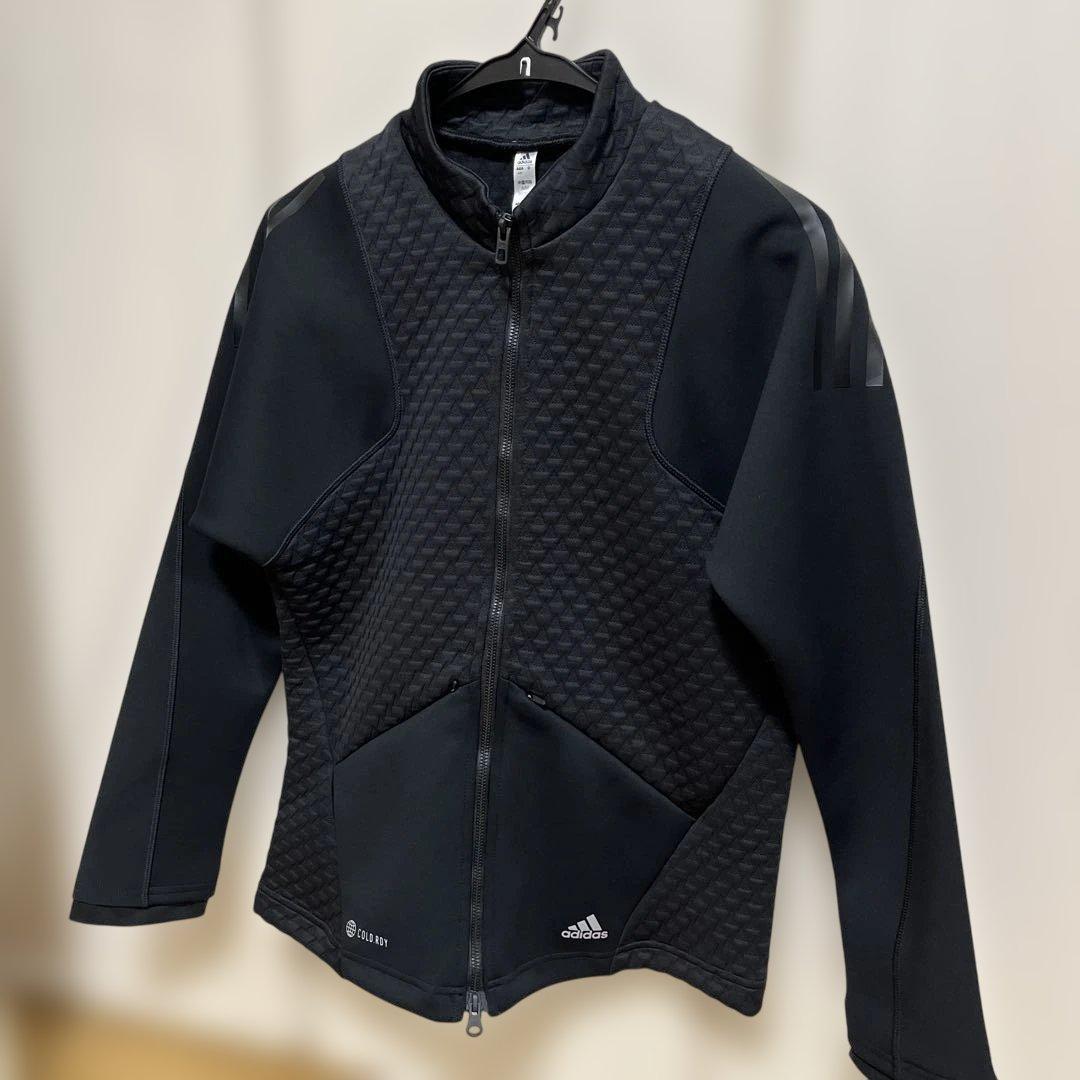 アディダスゴルフ　レディース　長袖　フルジップジャケット　裏起毛　L 新黒