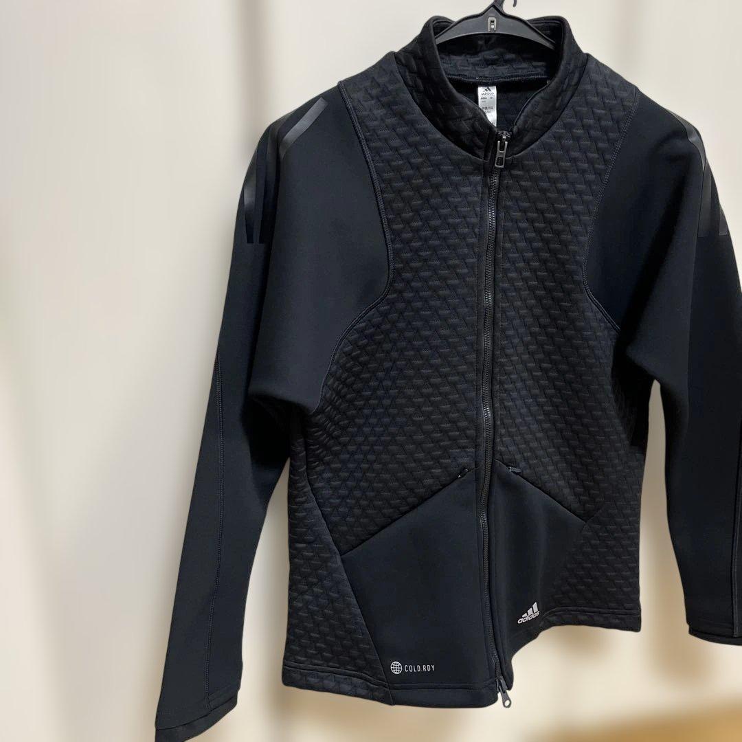アディダスゴルフ　レディース　長袖　フルジップジャケット　裏起毛　L 新黒