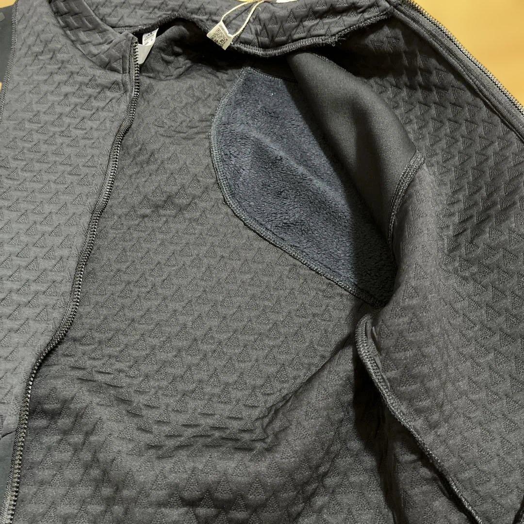 アディダスゴルフ　レディース　長袖　フルジップジャケット　裏起毛　L 新黒