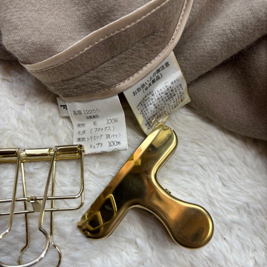 アンゴラ100%ブルーフォックスコート✨ケープ✨ポンチョ✨リアルファー上質暖かい