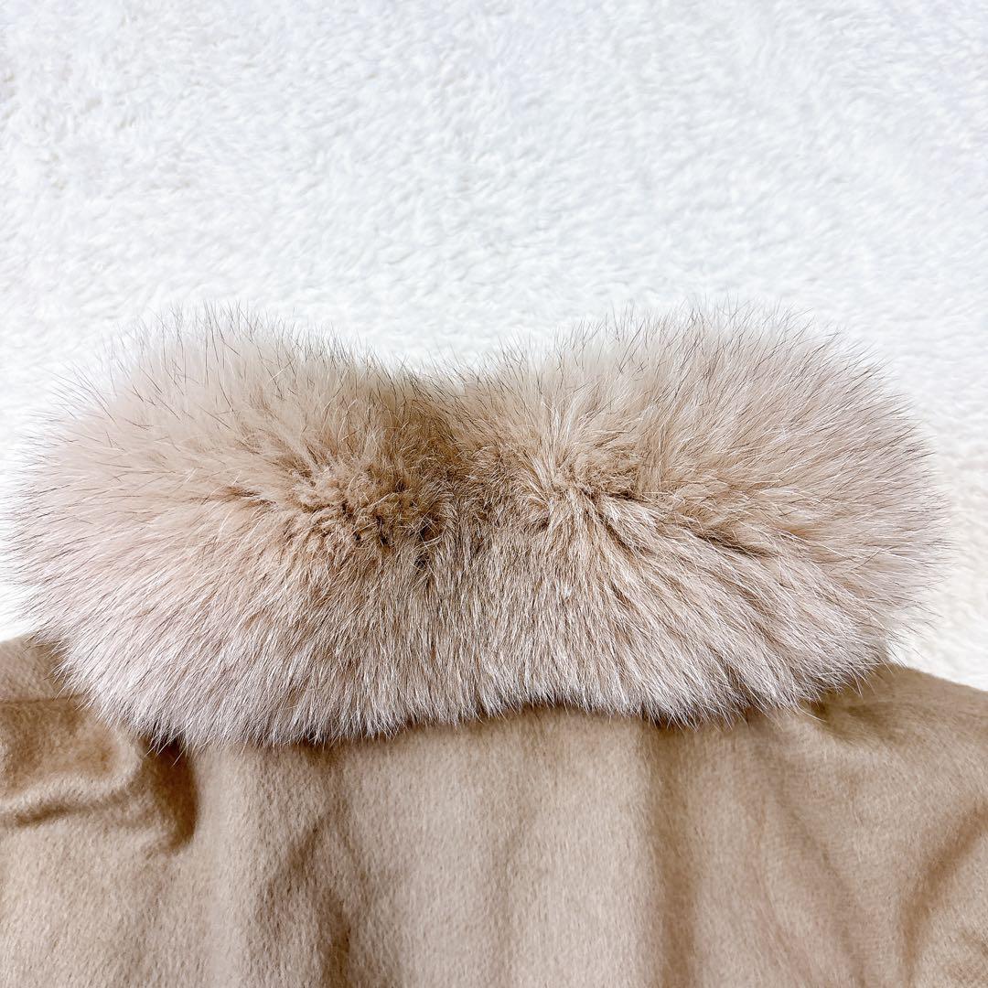 アンゴラ100%ブルーフォックスコート✨ケープ✨ポンチョ✨リアルファー上質暖かい