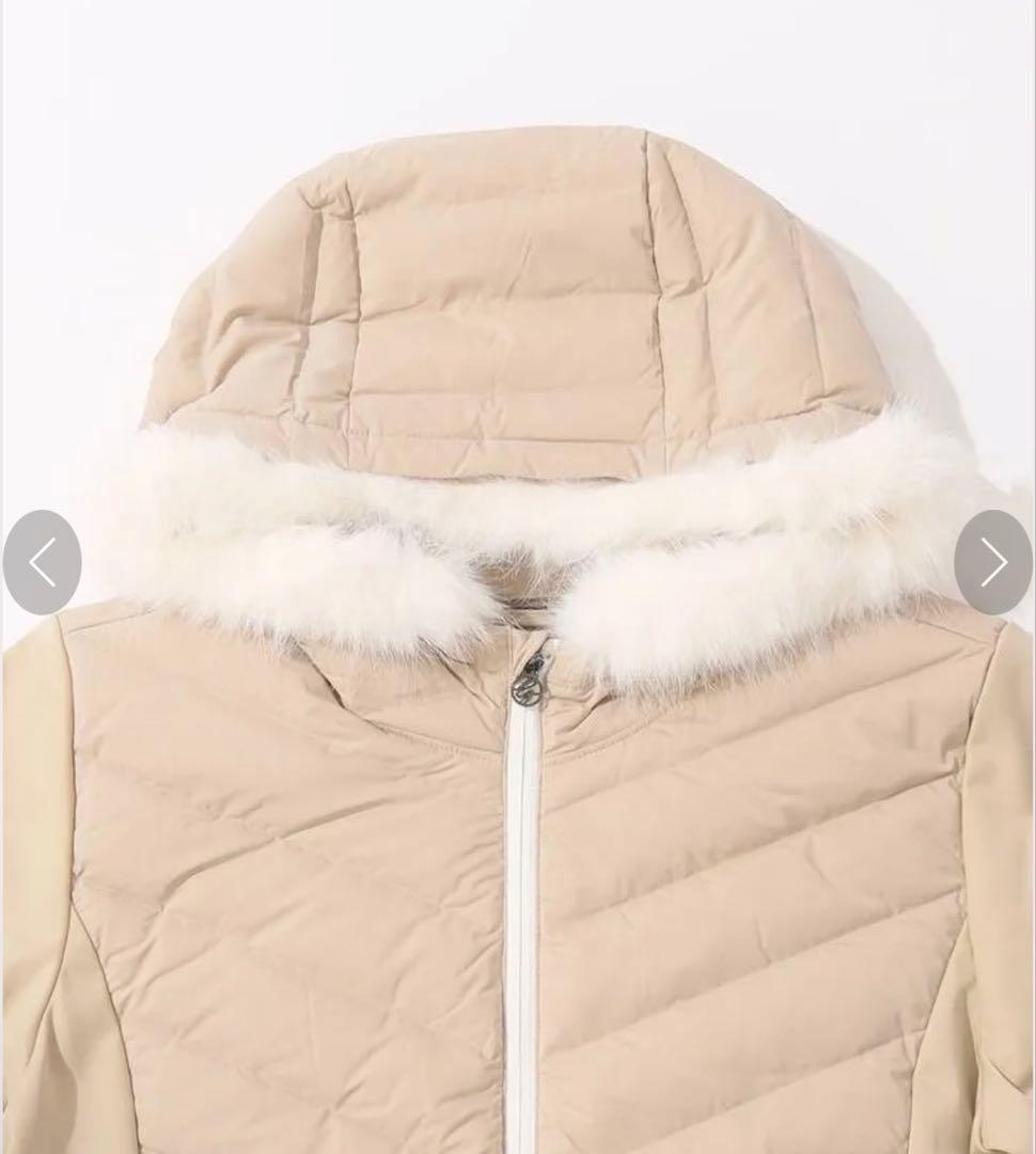 【超美品】デサントゴルフ　ハイブリッドフーディーダウンジャケット