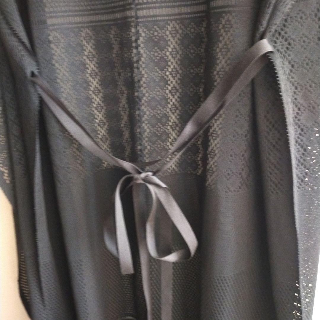 チャコット レースニット　カシュクールワンピース　黒　Mサイズ