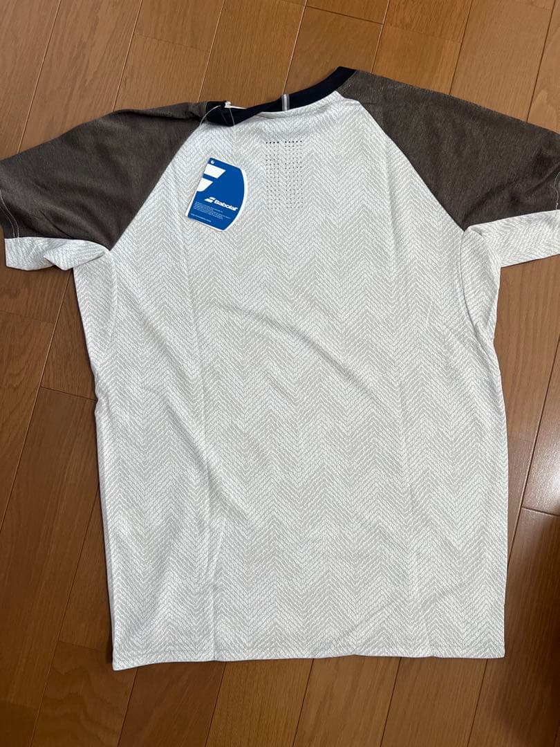 【新品】Babolat ヘリンボーンパターン メンズTシャツ