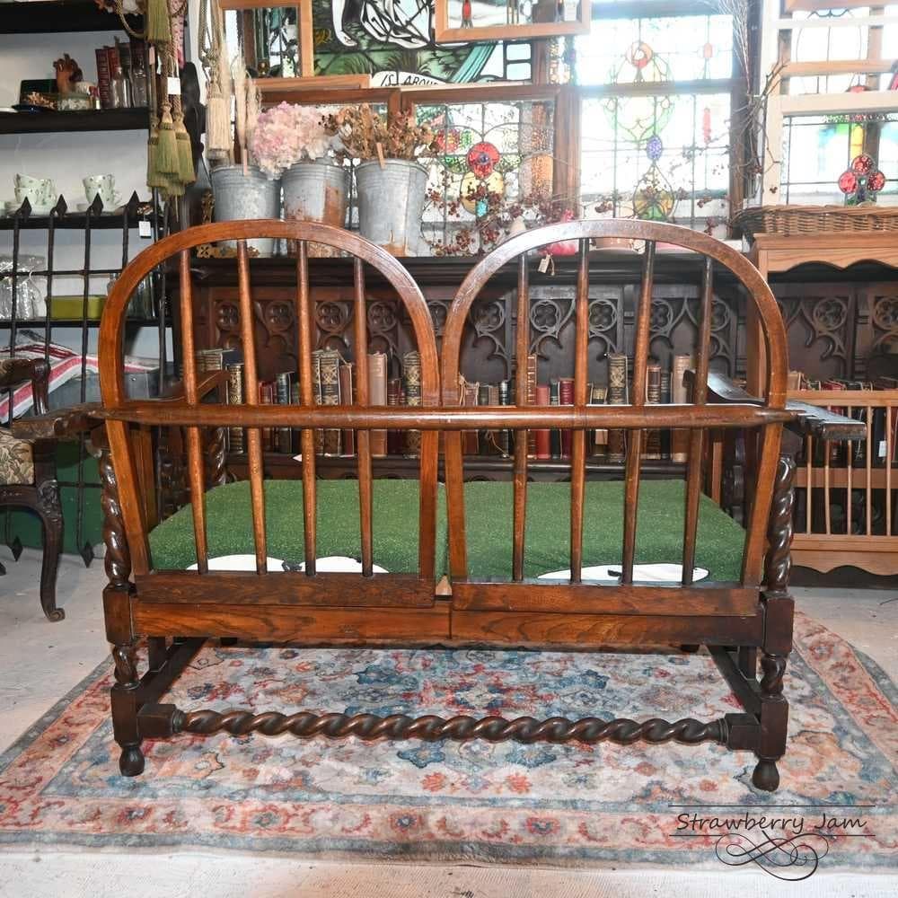 L3710-54 英国アンティーク ソファ ホールベンチ 2人掛け ソファベンチ