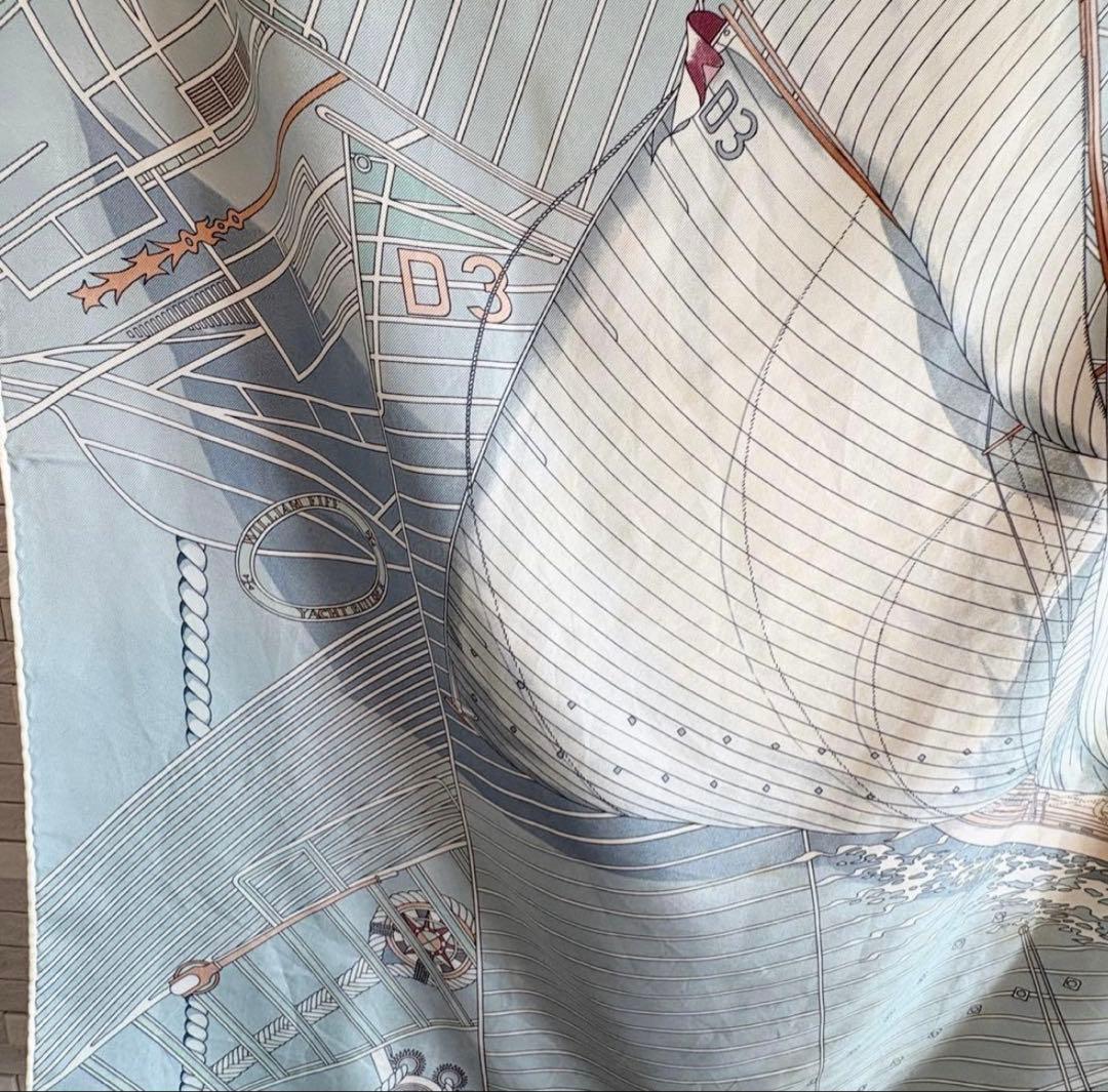 HERMES エルメス スカーフ カレ90 Tuiga”ヨットシルク