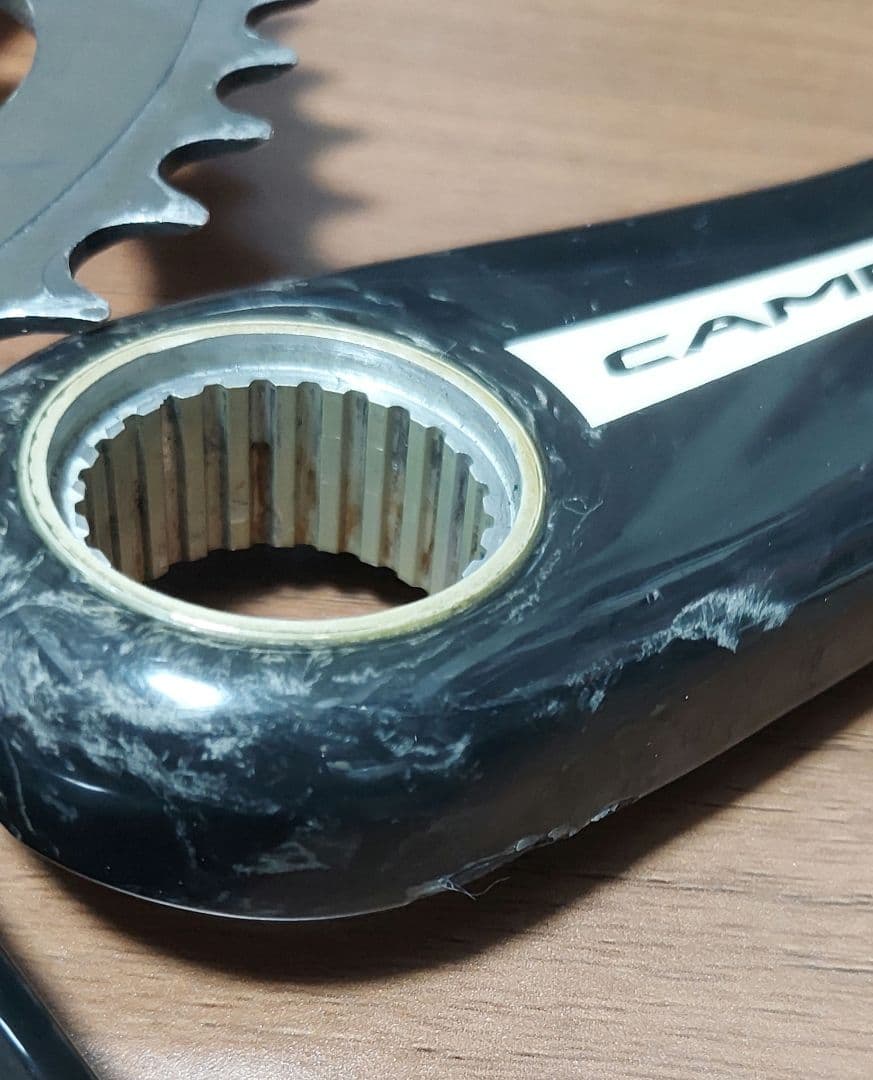 カンパニョーロ　アテナ　クランク　50-34t ※左アーム破損