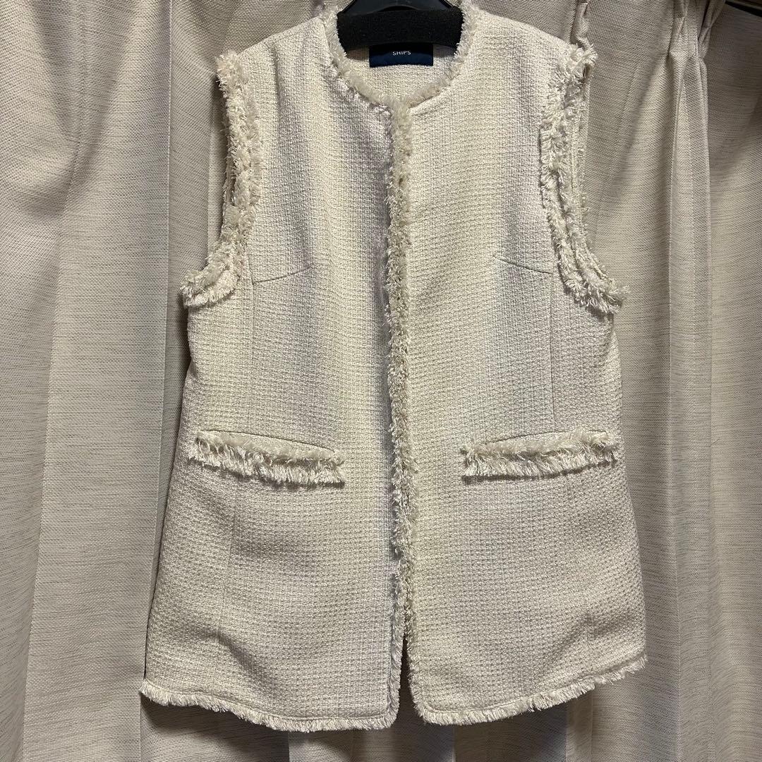 【新品タグ付き】 SHIPS for women ツイード ジレ