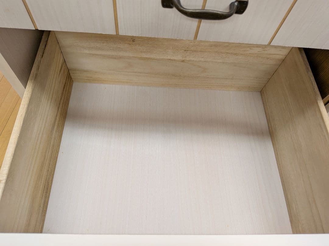 フレンチカントリー風 レンジボード CARINA 引き出し コンセント