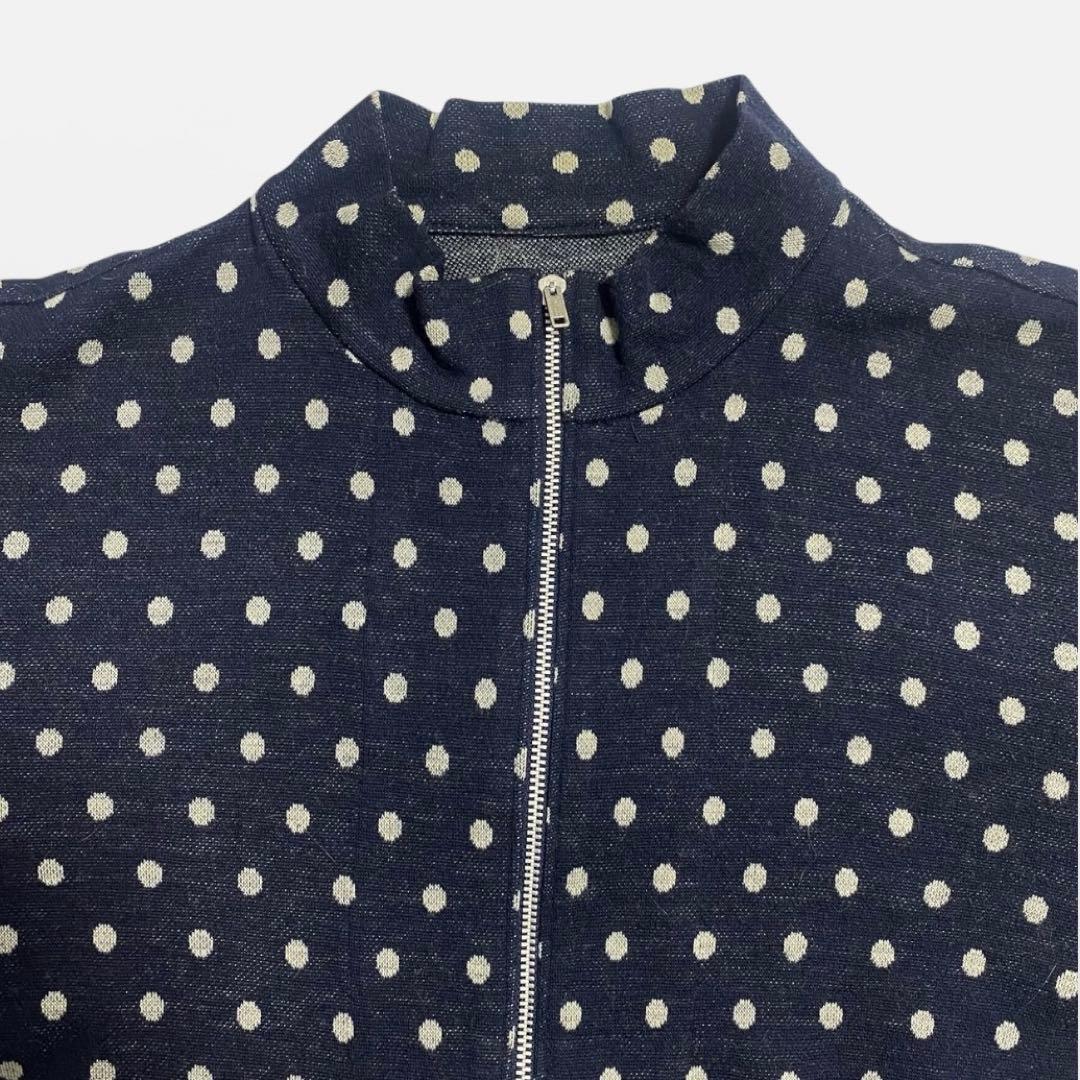 80s コムデギャルソン　変形　ドット　ニットジップアップジャケット