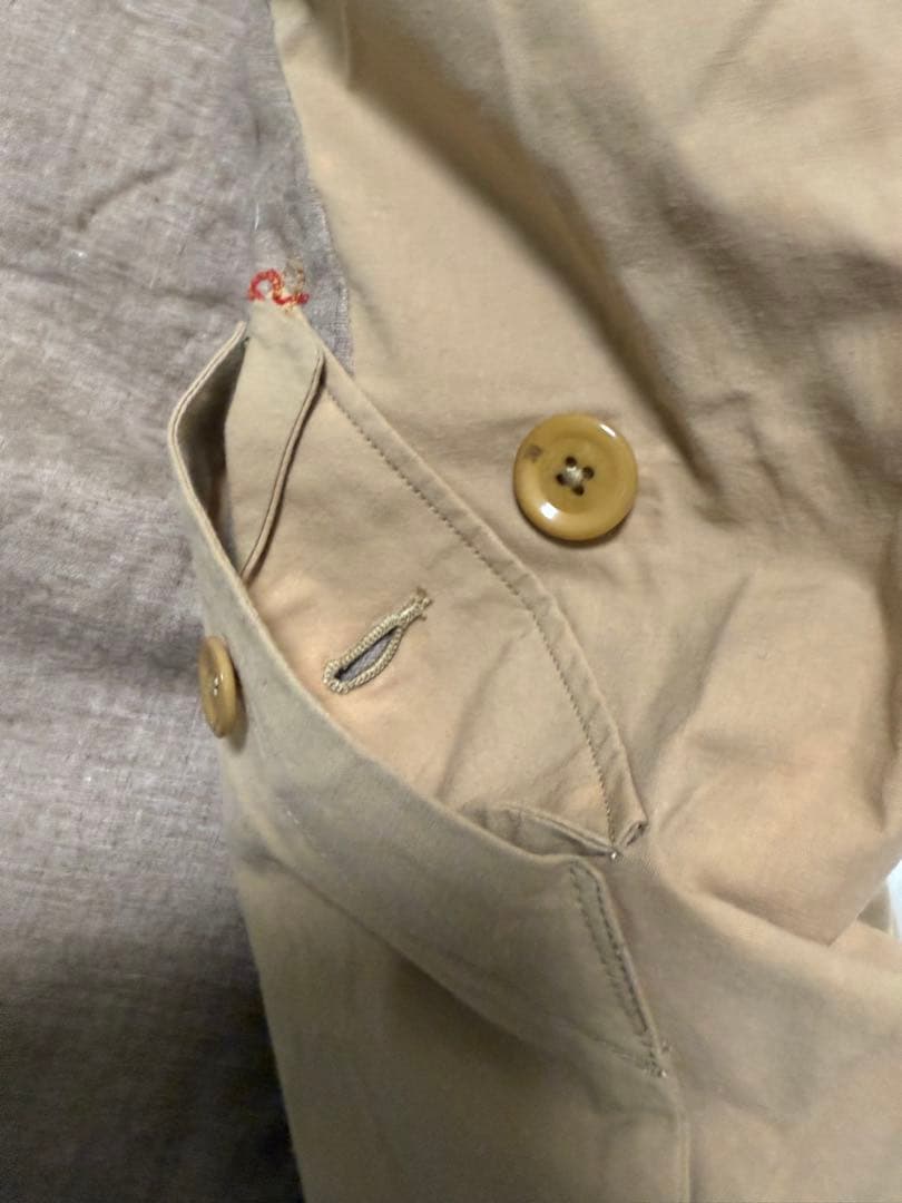 訳あり　45r ファー付きダウンベスト　ムートン　ベージュ　サイズ3