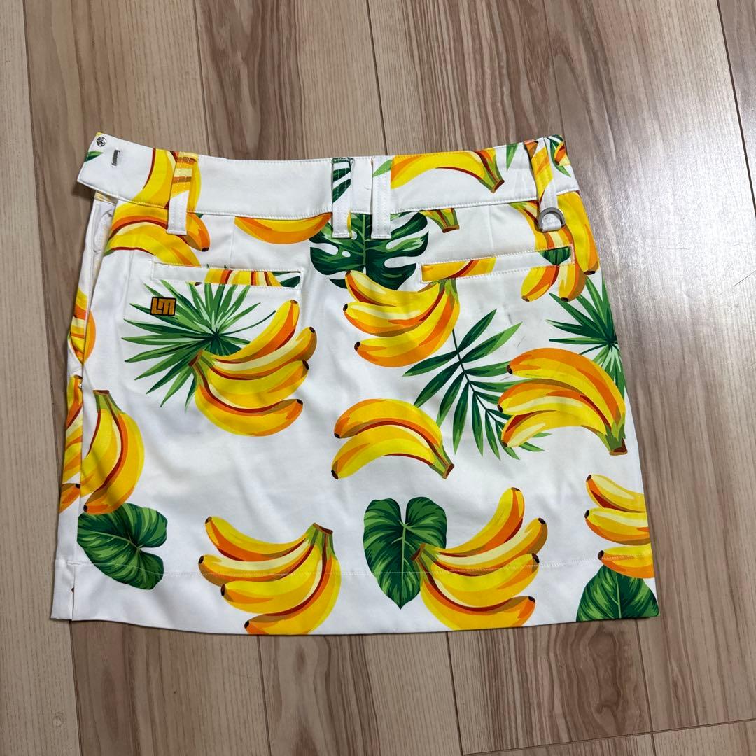 ラウドマウス バナナ柄スカートとポロシャツとバイザーのセット　L
