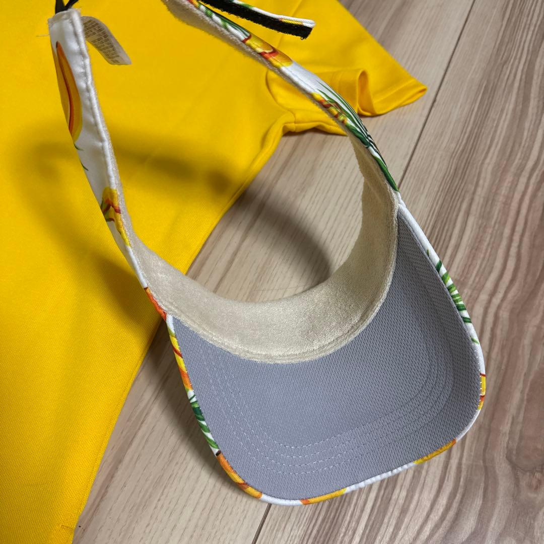 ラウドマウス バナナ柄スカートとポロシャツとバイザーのセット　L