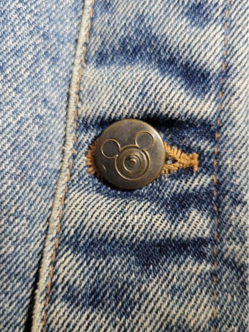 ​90s ミッキー・アンリミテッド 刺繍 デニムジャケット Mサイズ