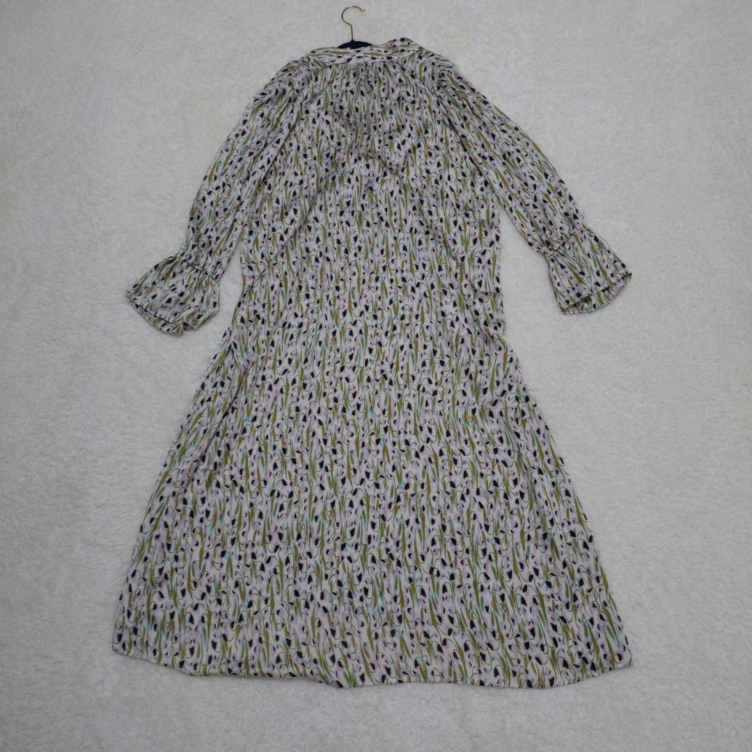 【美品】自由区 ERICA フラワープリント ワンピース サイズ40
