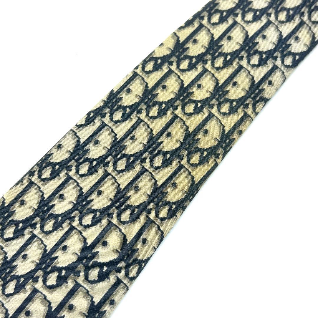 【希少品✨】クリスチャンディオール ネクタイ ベージュ トロッター オブリーク