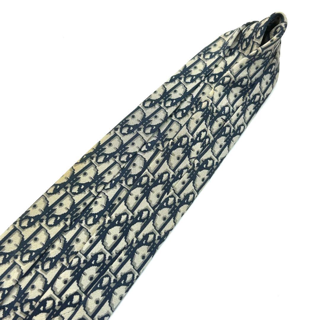 【希少品✨】クリスチャンディオール ネクタイ ベージュ トロッター オブリーク