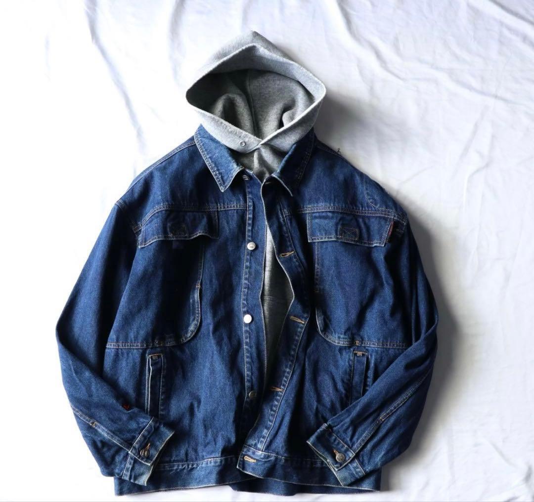 FUBU ダークブルー デニムジャケット