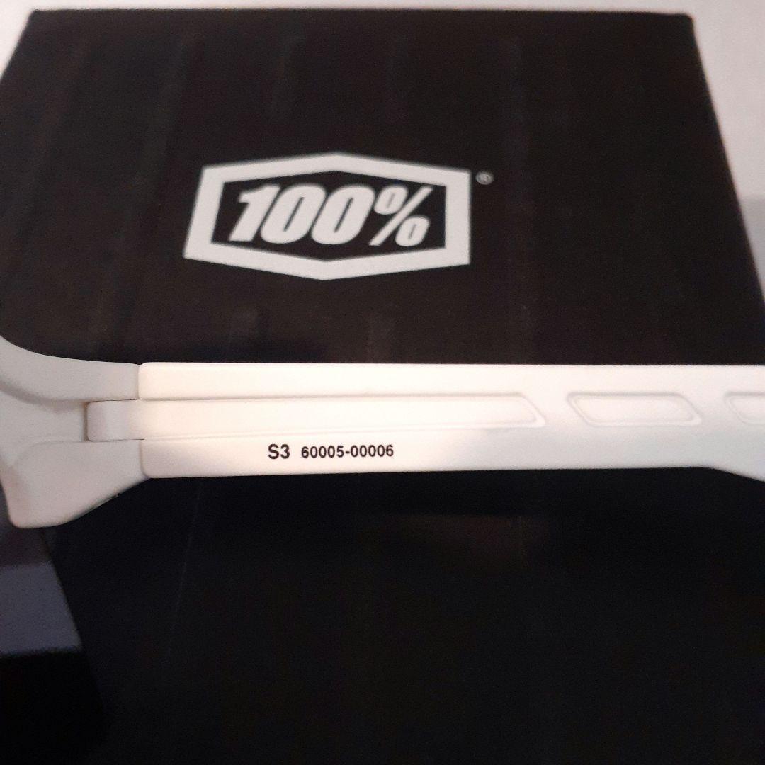 100% S3 ホワイト ブルー ワンハンドレッド サングラス