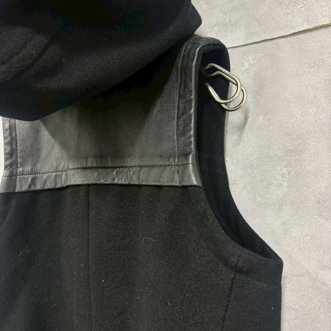 Limi feu ウール×レザー ベスト ジャケット ヨウジヤマモト N1564