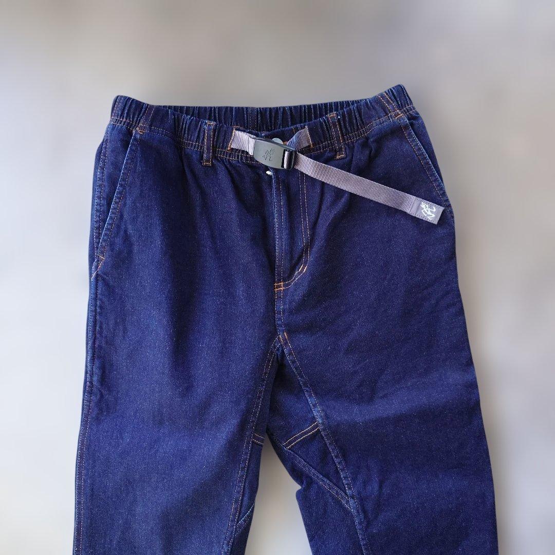 グラミチ ウォッシュマンズ別注モデル デニムジーンズ テーパード 細身 裾リブM